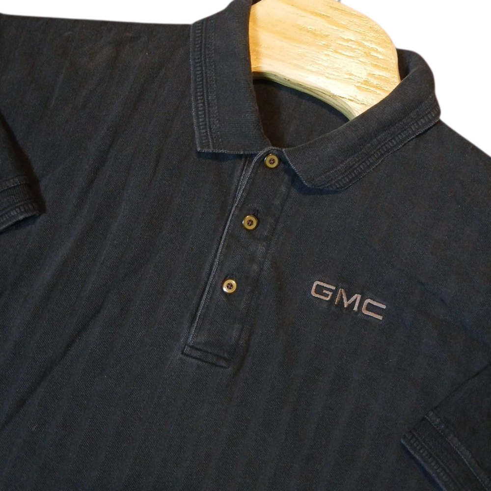 Upper Limit 90's GMC Embroided‎ Black Polo Shirt Large